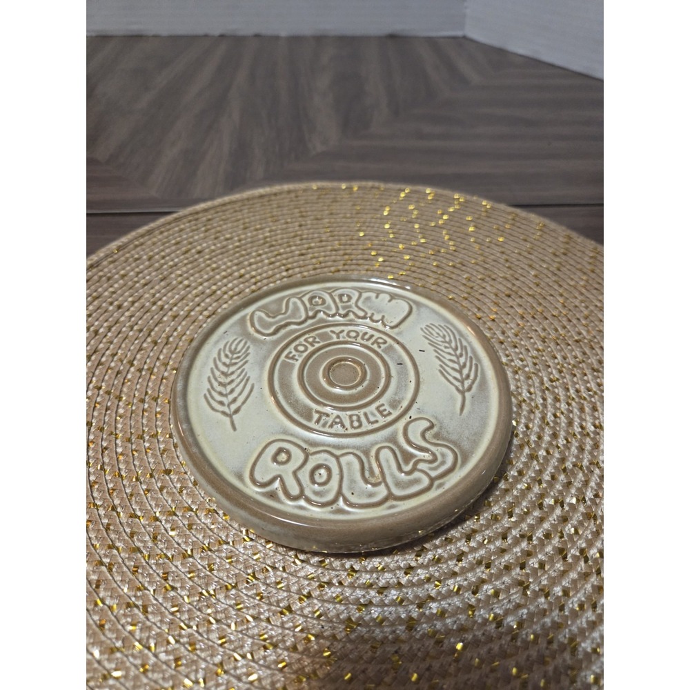 Frankoma Pottery "Warm Rolls for Your Table" bread warmer and trivet  Vintage